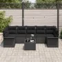 Juego de sofá de jardín de 8 piezas con cojines Ratán negro de polietileno von , Outdoor-Sofas - Ref: Foro24-3345283, Preis: ...