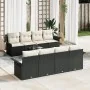Set de sofá de jardín de 9 piezas con cojines de poliratán negro | Foro24.es | Tu tienda online para hogar, jardín y más Foro24.es