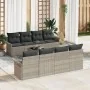 Conjunto de Sofás de Jardín de 9 Piezas con Cojines Gris Claro Ratán de Polietileno by , Outdoor sofas - Ref: Foro24-3345292,...
