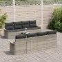 Conjunto de Sofás de Jardín de 9 Piezas con Cojines Gris Claro Ratán de Polietileno by , Outdoor sofas - Ref: Foro24-3345292,...
