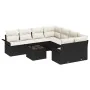 Conjunto de Sofás de Jardín de 9 Piezas con Cojines Negro Poliratán de , Sofás de exterior - Ref: Foro24-3345297, Precio: 554...