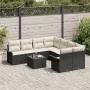 Conjunto de Sofás de Jardín de 9 Piezas con Cojines Negro Poliratán de , Sofás de exterior - Ref: Foro24-3345297, Precio: 554...