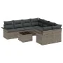 Conjunto de Sofás de Jardín de 9 Piezas con Cojines Gris Ratán Poliéster von , Outdoor-Sofas - Ref: Foro24-3345299, Preis: 55...