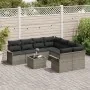 Conjunto de Sofás de Jardín de 9 Piezas con Cojines Gris Ratán Poliéster von , Outdoor-Sofas - Ref: Foro24-3345299, Preis: 55...