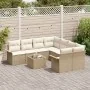 Juego de Sofás de Jardín de 9 Piezas con Cojines Beige de Polirratán von , Outdoor-Sofas - Ref: Foro24-3345301, Preis: 618,32...