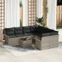 Juego de Sofá de Jardín de 9 Piezas con Cojines Gris Claro de Ratán Sintético by , Outdoor sofas - Ref: Foro24-3345302, Price...