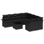 Set de Sofás de Jardín de 9 Piezas con Cojines Negro Poliratán | Foro24.es | Tu tienda online para hogar, jardín y más Foro24.es
