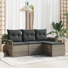 Conjunto de Sofá de Jardín de 4 Piezas con