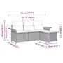 Conjunto de Sofá de Jardín de 4 Piezas con Cojines Grises de Ratán von , Outdoor-Sofas - Ref: Foro24-3345309, Preis: 257,94 €...