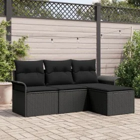 Conjunto de Sofá de Jardín de 4 Piezas con