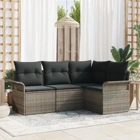 Juego de Sofá de Jardín Set de 4 Gris