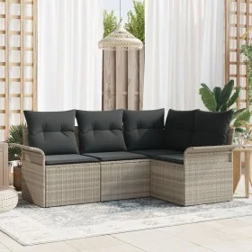 Conjunto de Sofá de Jardín de 4 Piezas con