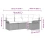 Conjunto de sofá de jardín de 4 piezas con cojines Beige Ratán sintético von , Outdoor-Sofas - Ref: Foro24-3345341, Preis: 32...
