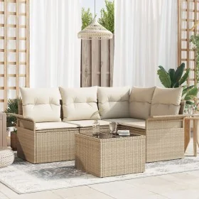 Juego de Sofás de Jardín de 5 Piezas con Cojines Ratán Poliéster Marrón von , Outdoor-Sofas - Ref: Foro24-3345351, Preis: 378...