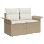 Juego de Sofás de Jardín de 5 Piezas con Cojines Ratán Poliéster Marrón von , Outdoor-Sofas - Ref: Foro24-3345351, Preis: 378...