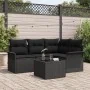 Conjunto de Sofá de Jardín de 5 Piezas con Cojines Beige Poliratán | Foro24.es | Tu tienda online para hogar, jardín y más Foro24.es