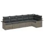 Conjunto de sofá de jardín de 6 piezas con cojines gris poliratán by , Outdoor sofas - Ref: Foro24-3345379, Price: 391,35 €, ...