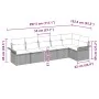 Conjunto de sofá de jardín de 6 piezas con cojines gris poliratán by , Outdoor sofas - Ref: Foro24-3345379, Price: 391,35 €, ...