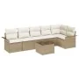 Juego de Sofá de Jardín de 7 Piezas con Cojines Marrón Poliratán by , Outdoor sofas - Ref: Foro24-3345391, Price: 472,57 €, D...
