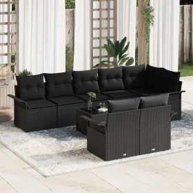 Set de Sofás de Jardín de 9 Piezas con Cojines