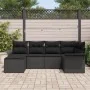 Conjunto de Sofá de Jardín de 6 Piezas con Cojines Negro Polirratán | Foro24.es | Tu tienda online para hogar, jardín y más Foro24.es