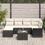 Conjunto de Sofás de Jardín de 6 Piezas con Cojines Marrón Ratán Poliéster von , Outdoor-Sofas - Ref: Foro24-3345437, Preis: ...