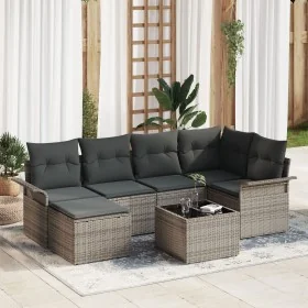 Conjunto de sofá de jardín de 6 partes con