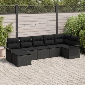 Set de Sofá de Jardín de 7 Piezas con Cojines