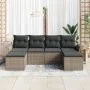 Conjunto de Sofá de Jardín de 6 Piezas con Cojines Gris Poliratán von , Outdoor-Sofas - Ref: Foro24-3345469, Preis: 344,66 €,...