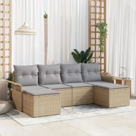 Set de sofá de jardín de 6 piezas con cojines