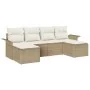 Juego de Sofá de Jardín de 6 Piezas con Cojines Beige de Rattan Poliéster by , Outdoor sofas - Ref: Foro24-3345471, Price: 38...