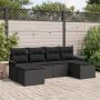 Set de Sofá de Jardín de 6 Piezas con Cojines Negro Ratán Sintético | Foro24.es | Tu tienda online para hogar, jardín y más Foro24.es