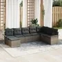 Juego de Sofá de Jardín de 8 Piezas con Cojines de Poliratán Gris von , Outdoor-Sofas - Ref: Foro24-3345479, Preis: 484,57 €,...