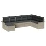Conjunto de Sofá de Jardín de 8 Piezas con Cojines Gris Claro de Ratan Poliéster | Foro24.es | Tu tienda online para hogar, jardín y más Foro24.es