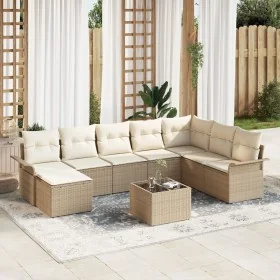 Juego de sofá de jardín de 9 piezas con cojines de Ratán Poli Brown by , Outdoor sofas - Ref: Foro24-3345491, Price: 602,42 €...