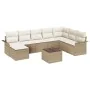 Juego de sofá de jardín de 9 piezas con cojines de Ratán Poli Brown by , Outdoor sofas - Ref: Foro24-3345491, Price: 602,42 €...