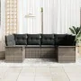 Conjunto de Sofá de Jardín de 6 Piezas con Cojines Ratán Sintético Gris | Foro24.es | Tu tienda online para hogar, jardín y más Foro24.es