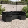 Set de Sofá de Jardín de 6 Piezas con Cojines Negro Ratán Poliéster | Foro24.es | Tu tienda online para hogar, jardín y más Foro24.es