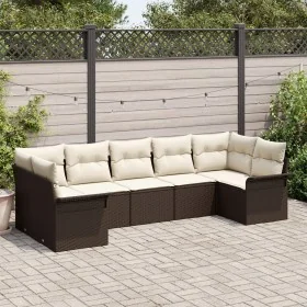 Conjunto de sofá de jardín de 7 piezas con