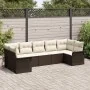 Conjunto de sofá de jardín de 7 piezas con cojines marrón de ratán plástico | Foro24.es | Tu tienda online para hogar, jardín y más Foro24.es