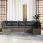 Conjunto de Sofá de Jardín de 7 Piezas con Cojines en Gris de Ratán Sintético by , Outdoor sofas - Ref: Foro24-3345509, Price...