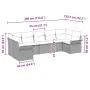 Conjunto de Sofá de Jardín de 7 Piezas con Cojines en Gris de Ratán Sintético by , Outdoor sofas - Ref: Foro24-3345509, Price...