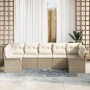 Juego de Sofá de Jardín de 7 Piezas con Cojines en Ratán Sintético Beige by , Outdoor sofas - Ref: Foro24-3345511, Price: 516...