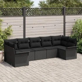 Conjunto de sofá de jardín de 7 piezas con