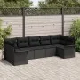 Conjunto de sofá de jardín de 7 piezas con cojines Negro Rattan | Foro24.es | Tu tienda online para hogar, jardín y más Foro24.es