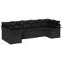 Conjunto de sofá de jardín de 7 piezas con cojines Negro Rattan | Foro24.es | Tu tienda online para hogar, jardín y más Foro24.es