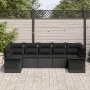 Conjunto de sofá de jardín de 7 piezas con cojines Negro Rattan | Foro24.es | Tu tienda online para hogar, jardín y más Foro24.es