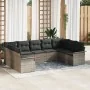 Juego de Sofá de Jardín de 9 Piezas con Cojines de Ratán Gris by , Outdoor sofas - Ref: Foro24-3345519, Price: 552,22 €, Disc...