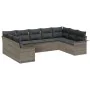 Juego de Sofá de Jardín de 9 Piezas con Cojines de Ratán Gris by , Outdoor sofas - Ref: Foro24-3345519, Price: 552,22 €, Disc...