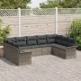 Juego de Sofá de Jardín de 9 Piezas con Cojines de Ratán Gris by , Outdoor sofas - Ref: Foro24-3345519, Price: 552,22 €, Disc...